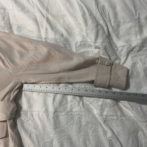 Women's Vince Drapey Belted Linen Blend Jacket Sand Glow Size SMALL Retail $445 - Picture 15 of 15